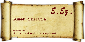 Susek Szilvia névjegykártya